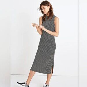 Madewell Mockneck Striped Dress